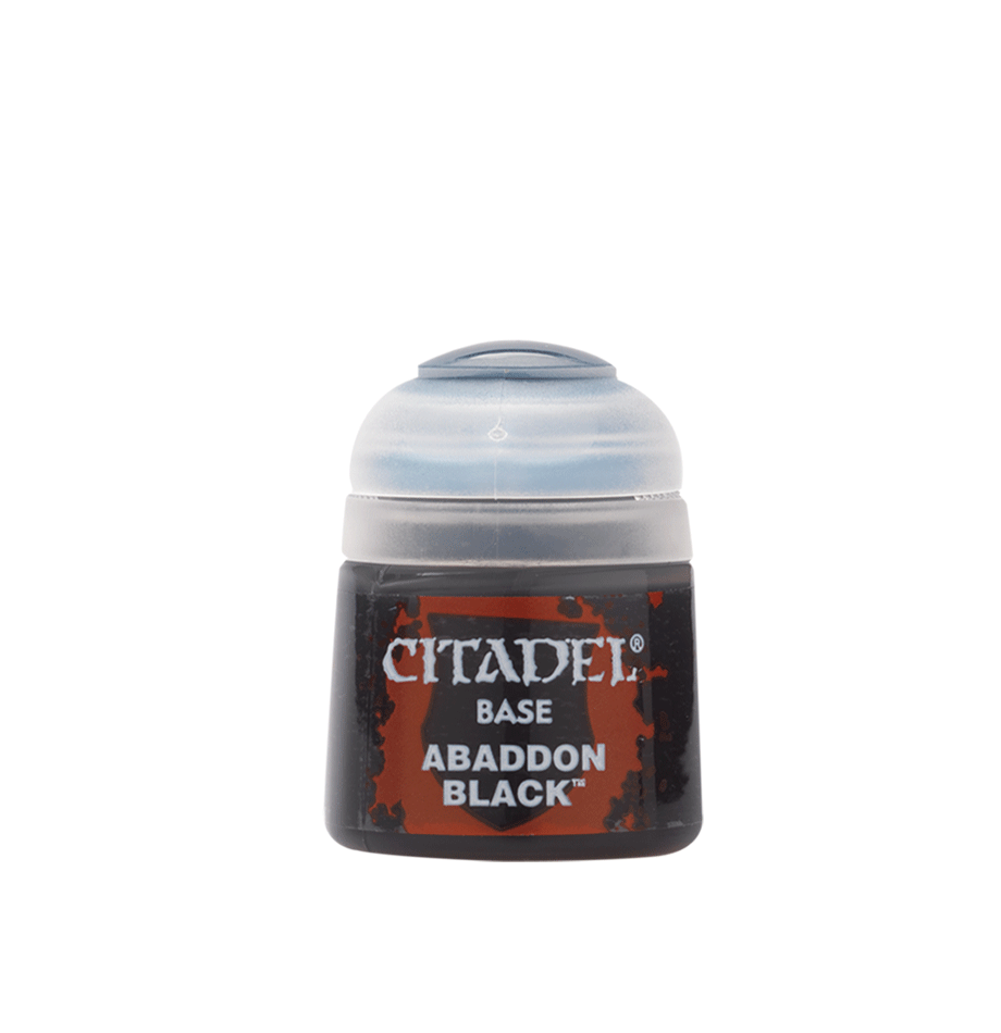 Warhammer Citadel Colour Base Paint: Abaddon Black 12ml
