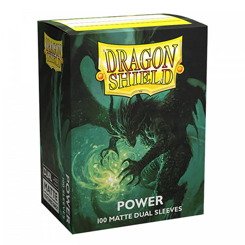 Dragon Shield - Dual Matte Standard Size Sleeves 100pk - Limited Edition Metallic Power Green
