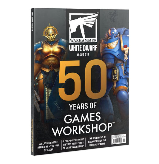 Warhammer White Dwarf Magazine 50 Years of Games Workshop