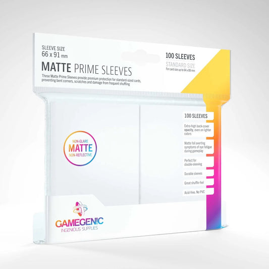Gamegenic Matte Prime Sleeves - Standard Size (100) White