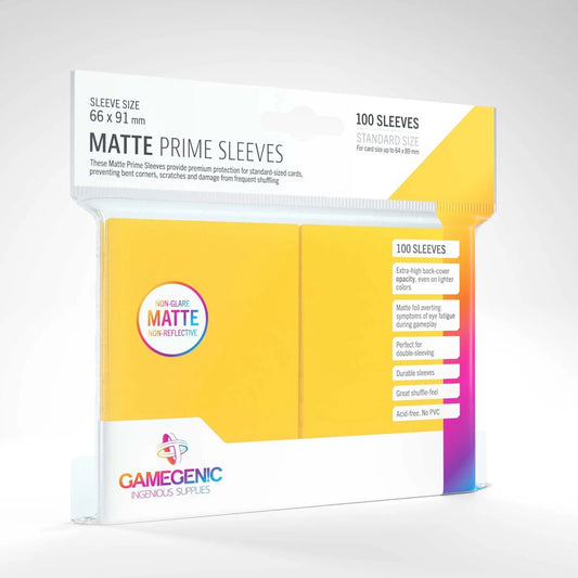 Gamegenic Matte Prime Sleeves - Standard Size (100) Yellow