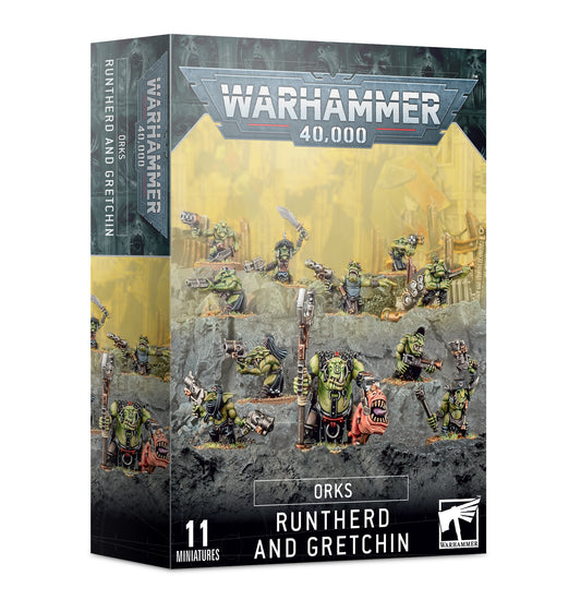 Warhammer 40K Orks - Runtherd and Gretchin