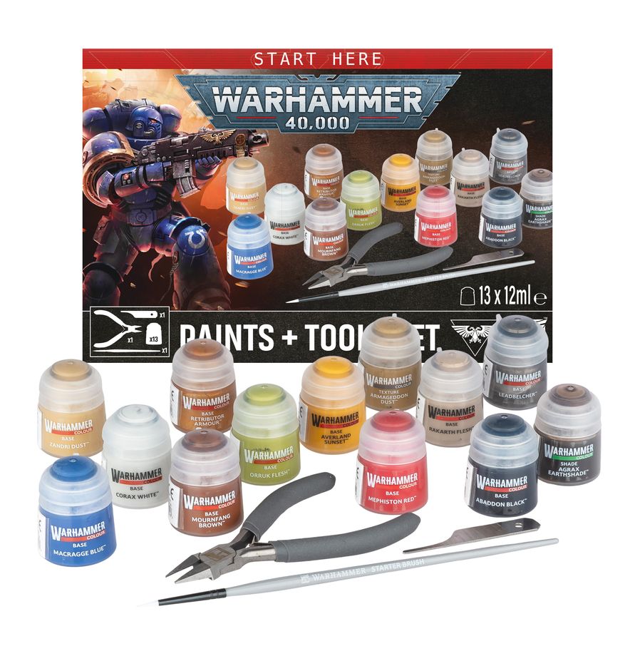 New Warhammer 40,000: Paints + Tools Set