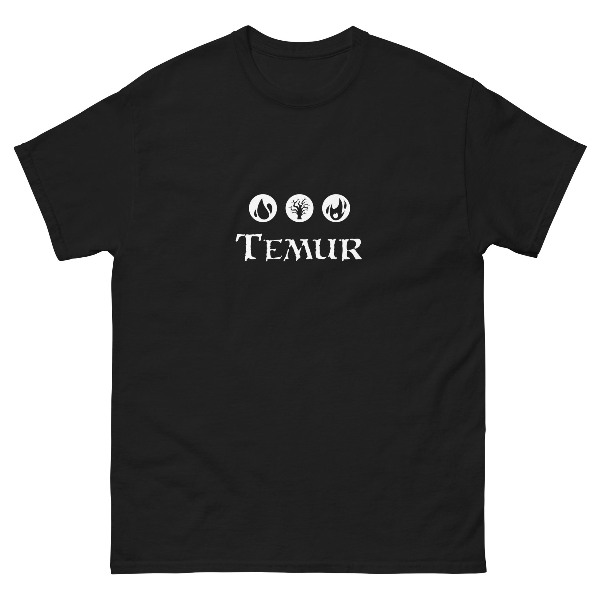 MTG Temur logo cotton T-Shirt, Blue, Black, Green, Grey, Red